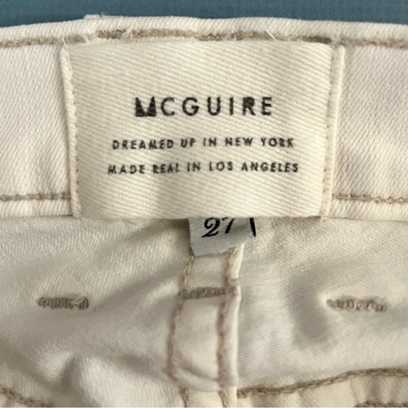 McGuire Isabeli Mid Rise Lace-Up White Skinny Jeans - Picture 9 of 10